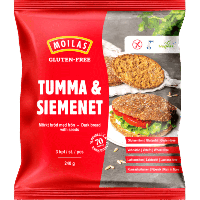 Moilas Gluten-Free Tumma & Siemenet