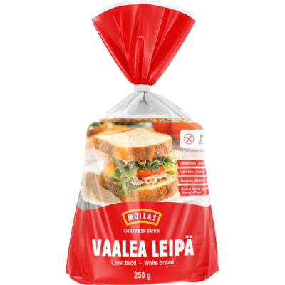 Moilas Gluten-Free Vaalea Leipä -pakkauskuva.